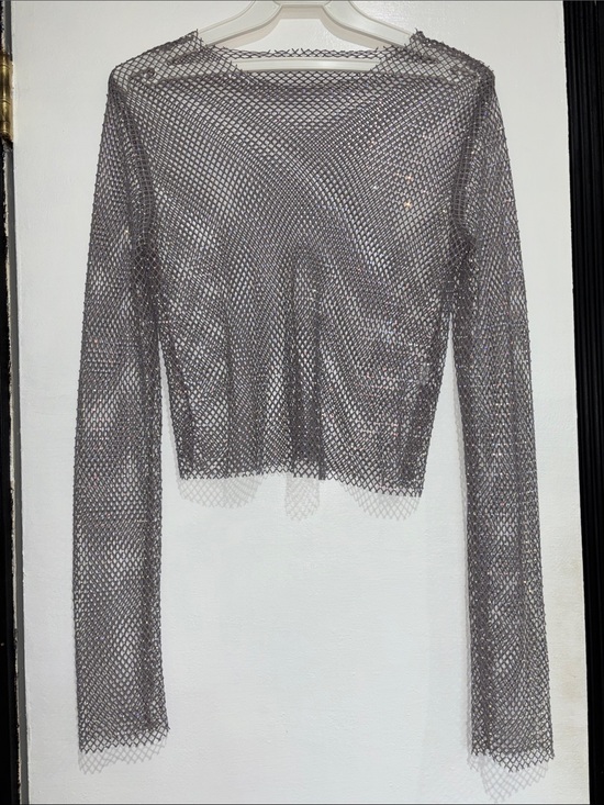 Bershka Tops - Bershka Silver Diamante Top